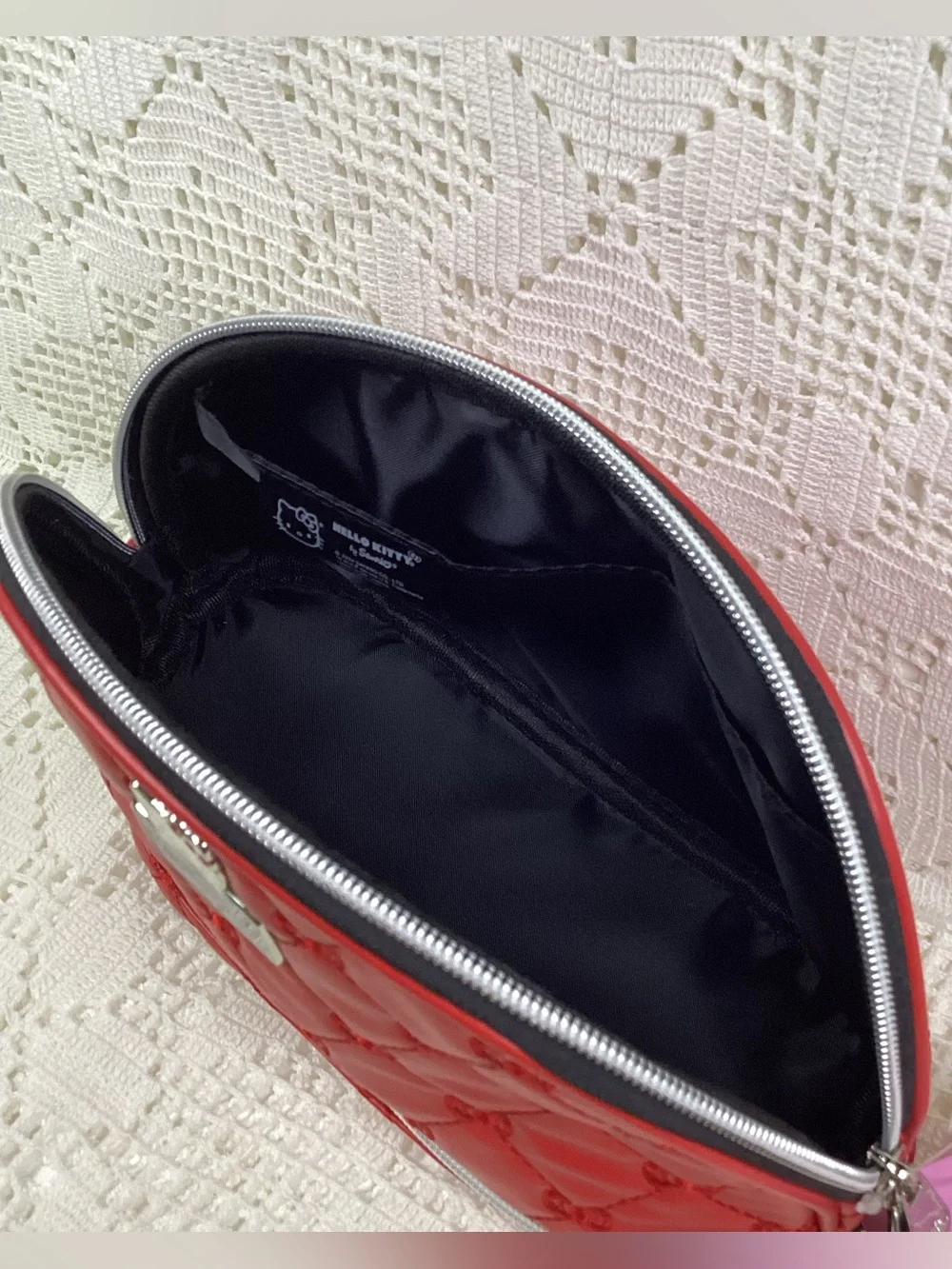 Hello Kitty Quilted Red Impressions Cosmetic Case